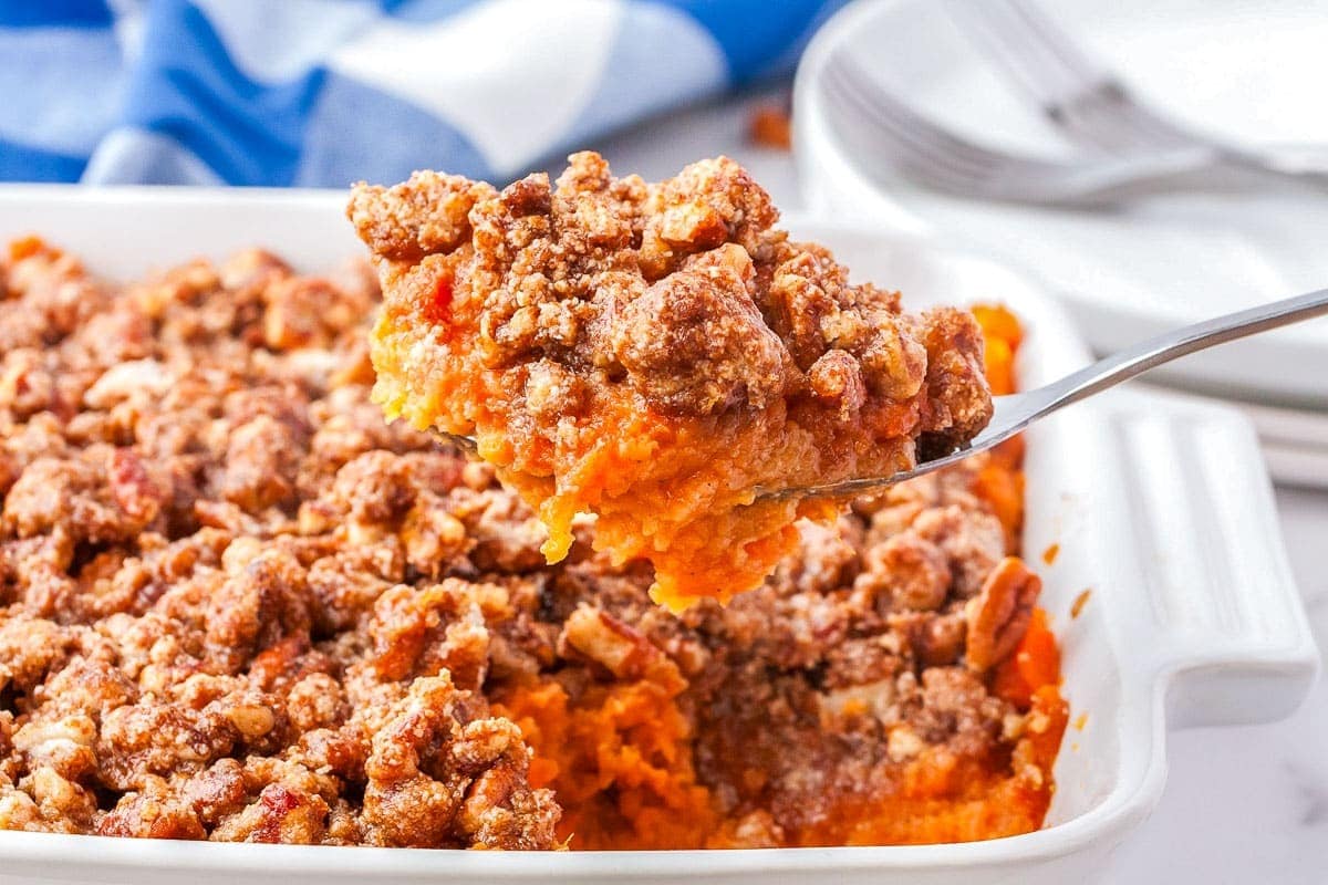 VEGAN SWEET POTATO CASSEROLE BY POSH PLATE